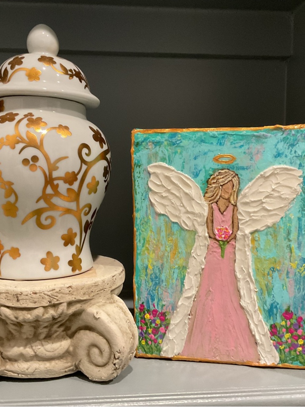 🔴Pink Angel Wall Art Canvas by D.Gordon Art🔴 - Picture 5 of 5